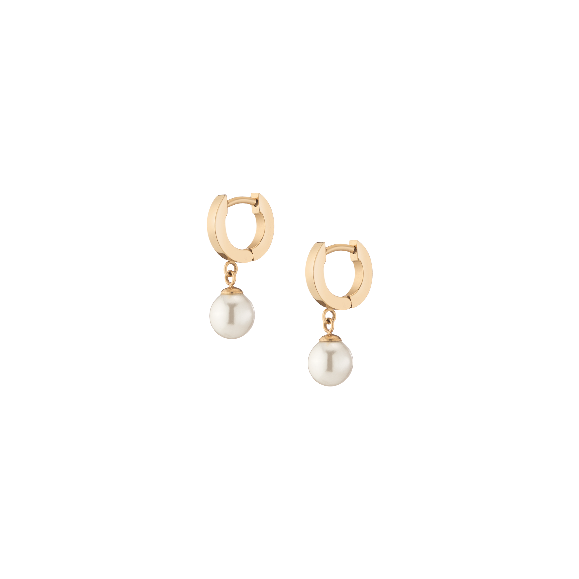 Auratenewyork Unbreakable Pearl Huggie Earrings