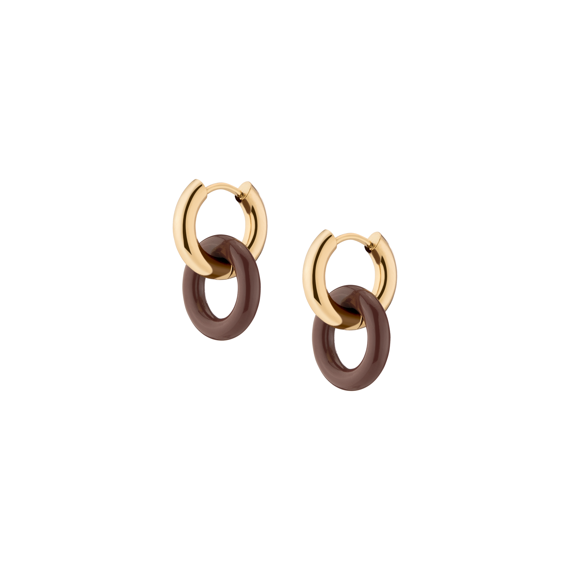 Auratenewyork Maroon Bold Connection Earrings