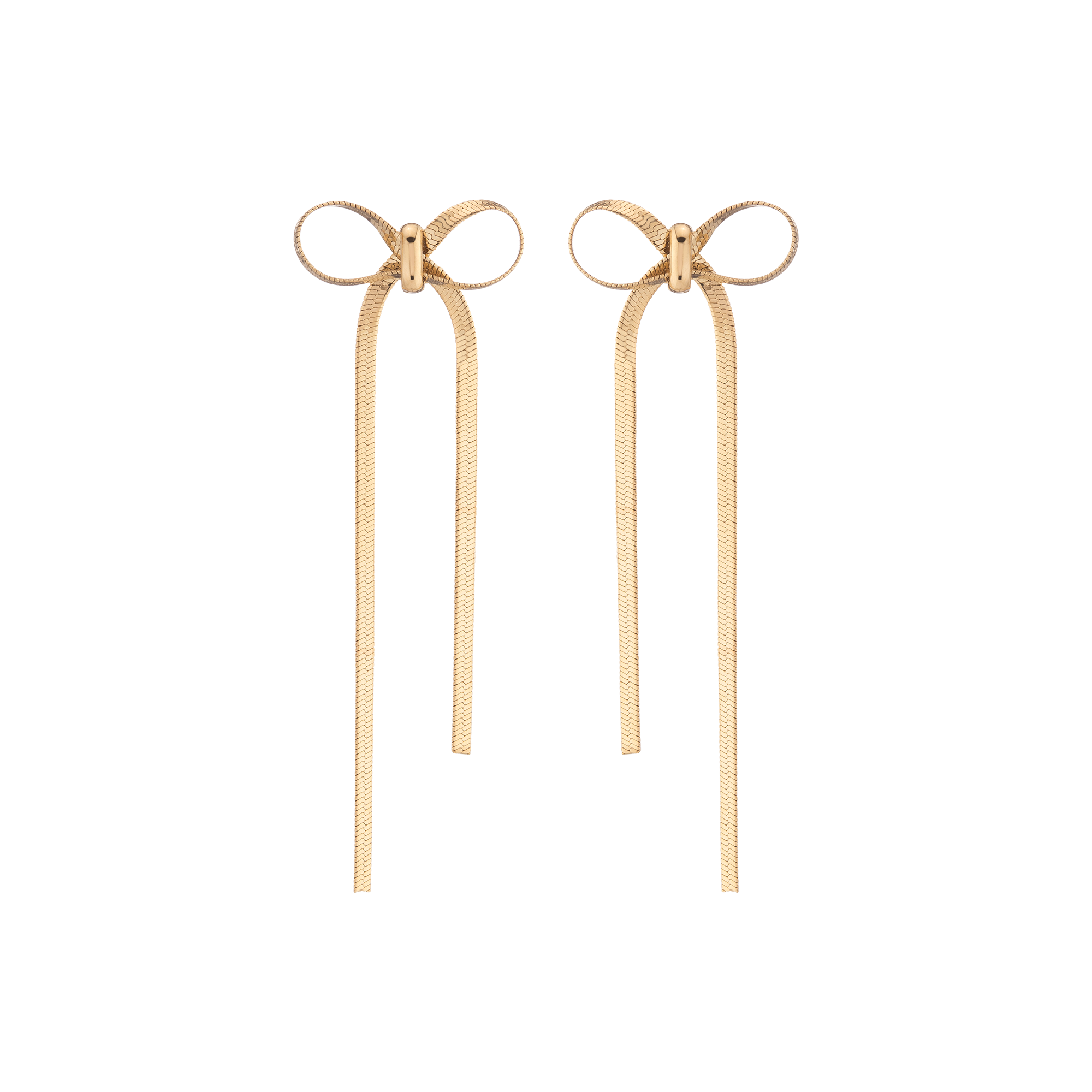 Auratenewyork Mini Herringbone Bow Earrings