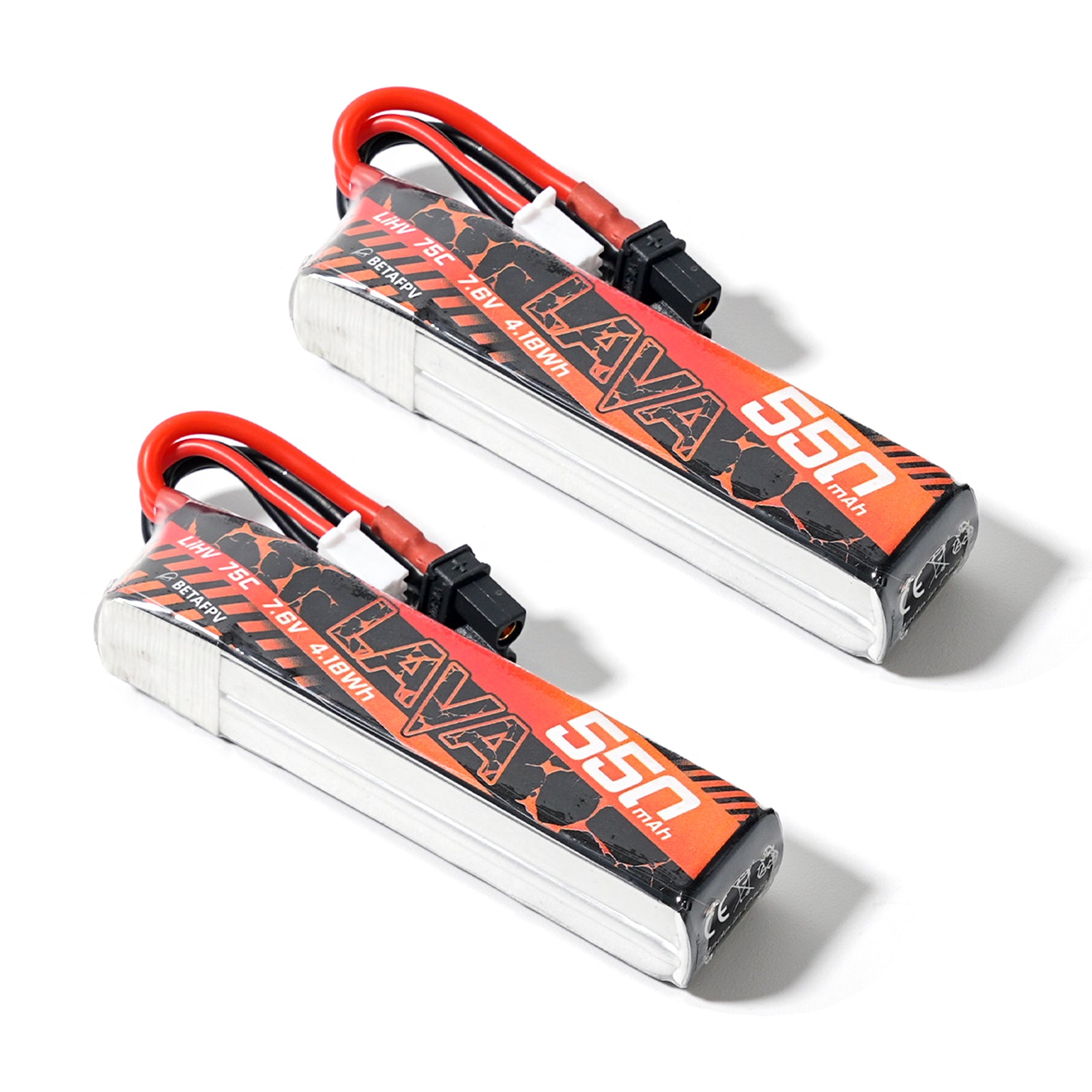 BetaFPV LAVA 2S/3S/4S 550mAh 75C Battery (2PCS)