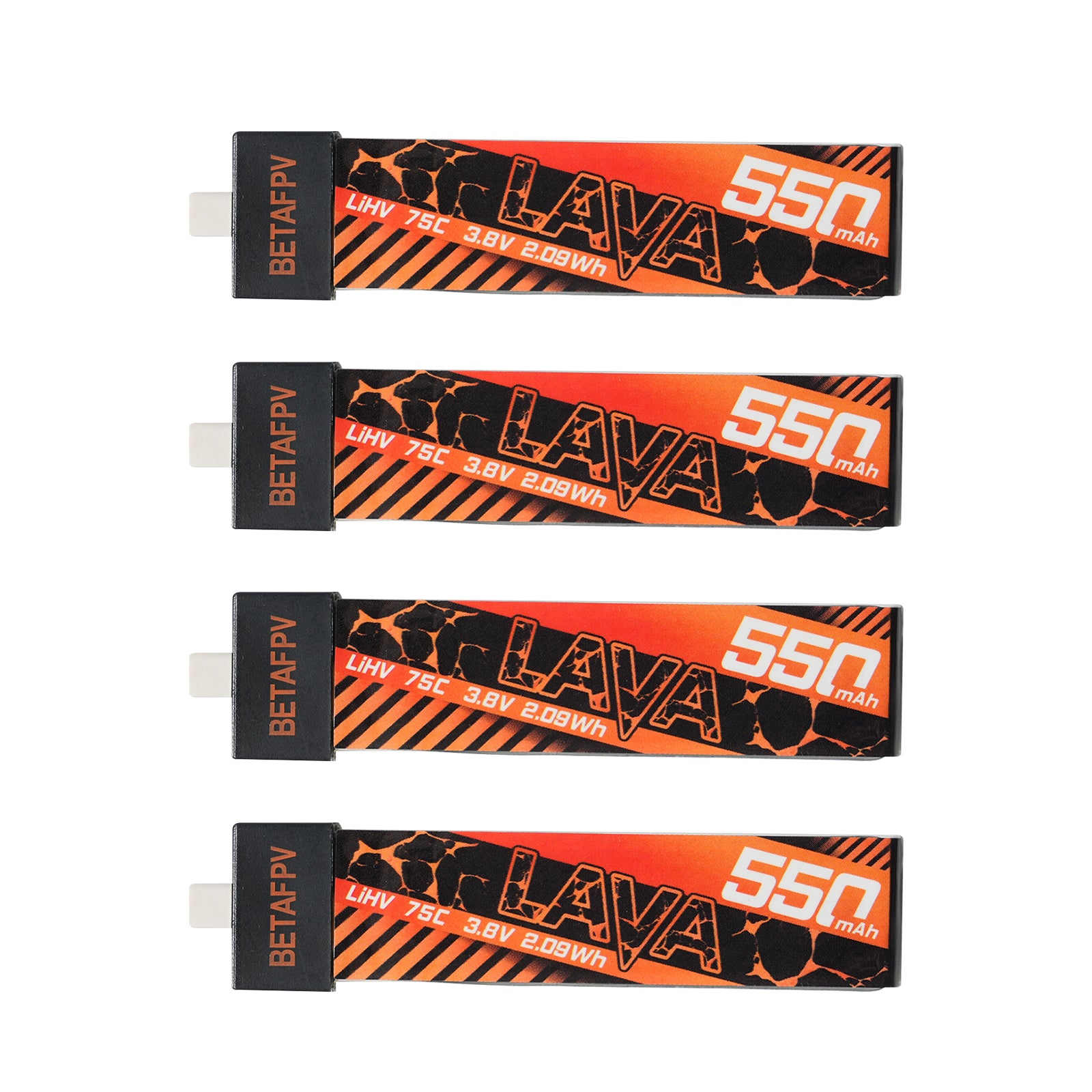 BetaFPV LAVA 1S 550mAh 75C Battery (4PCS)