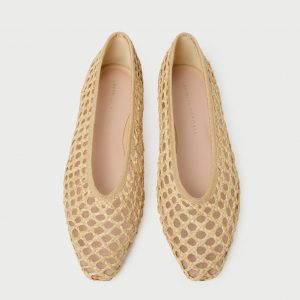 Loeffler Randall Emery Natural Crochet Ballet Flat