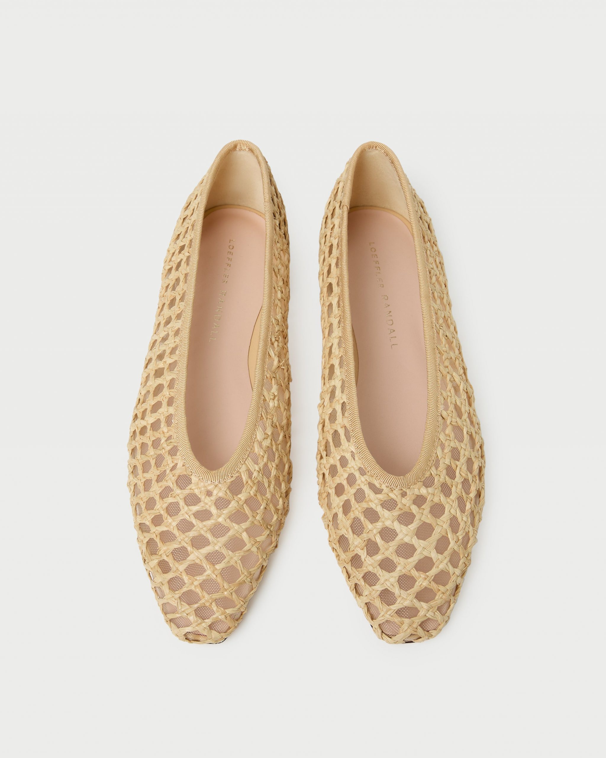 Loeffler Randall Emery Natural Crochet Ballet Flat