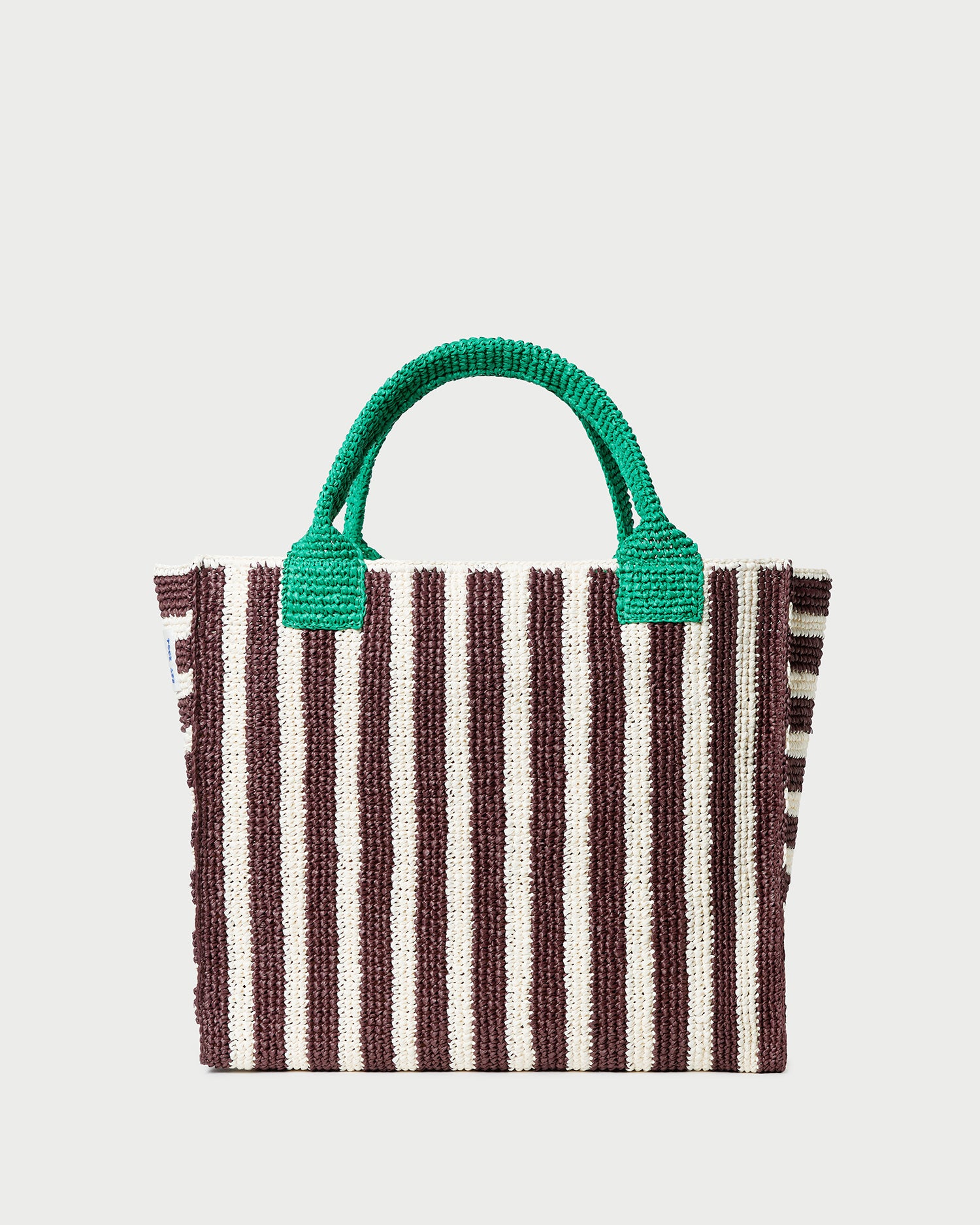 Loeffler Randall Sol Brown/White Crochet Beach Tote