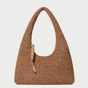 Loeffler Randall Willow Brown Woven Hobo Bag