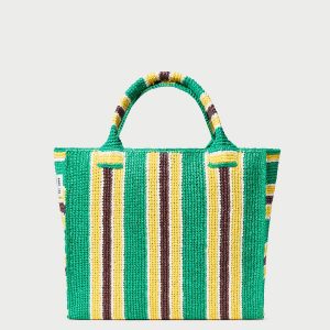 Loeffler Randall Sol Green/Yellow Crochet Beach Tote