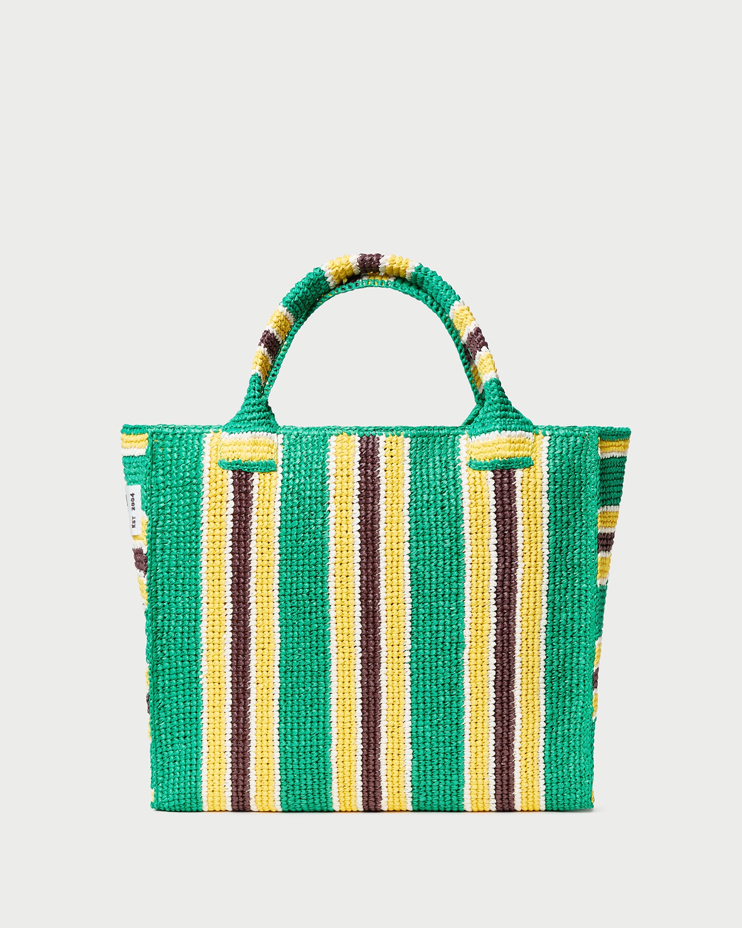 Loeffler Randall Sol Green/Yellow Crochet Beach Tote