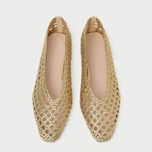 Loeffler Randall Emery Gold Ballet Flat