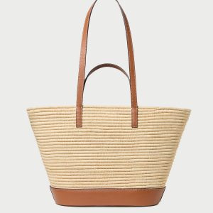 Loeffler Randall Granger Natural/Cognac Straw Tote