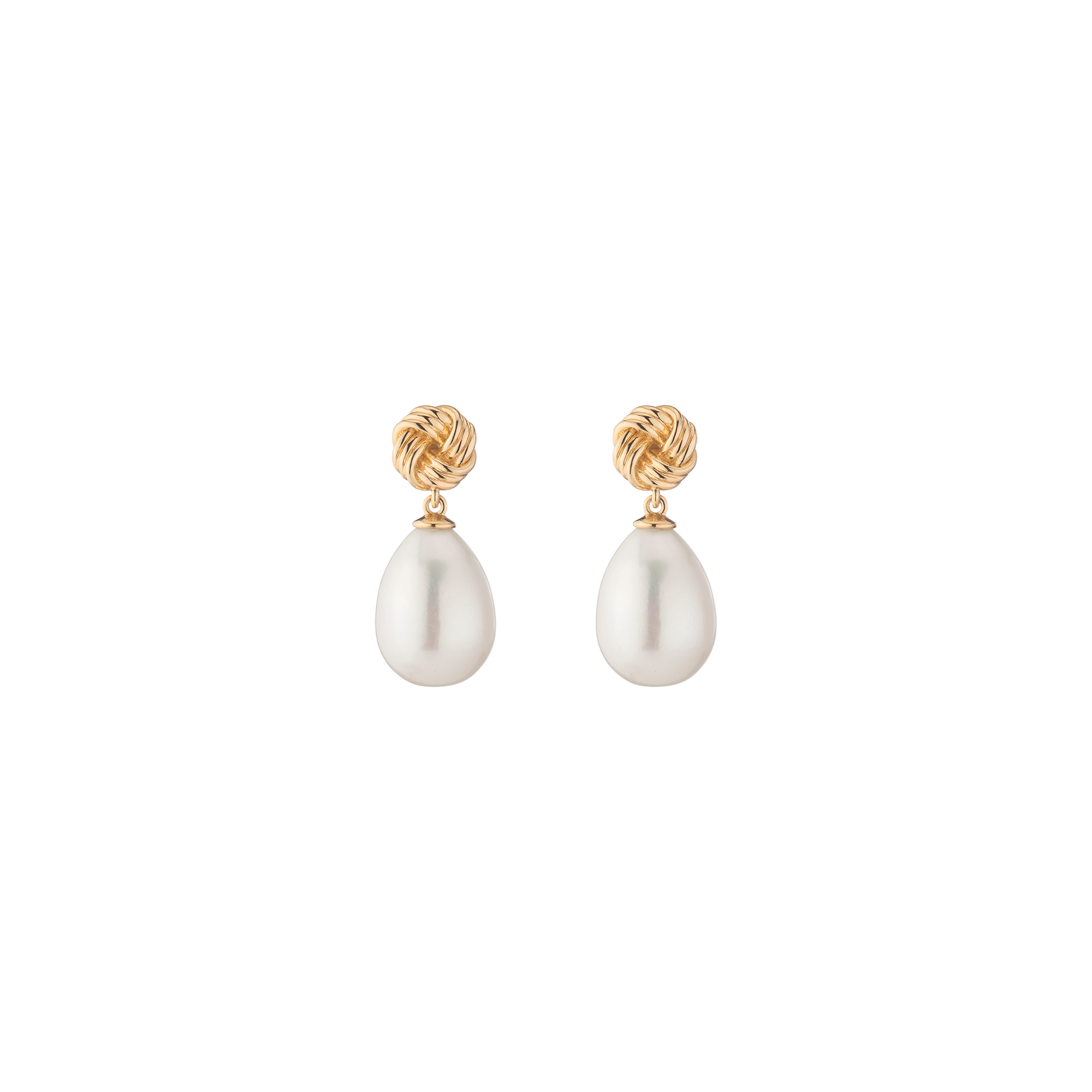 Auratenewyork Aurate x Marilyn Monroe: Gold Knot Pearl Drop Earrings