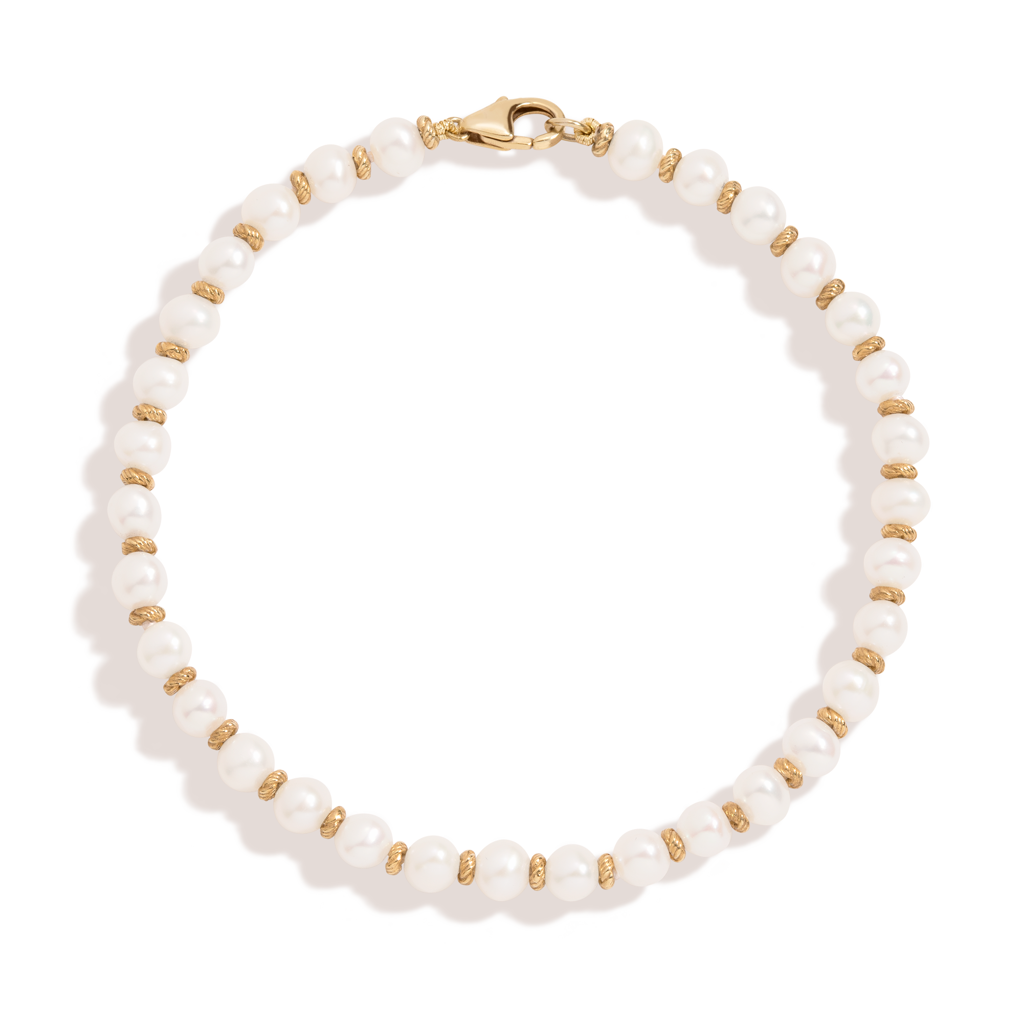 Auratenewyork Aurate x Marilyn Monroe: Gold Knot Pearl Bracelet