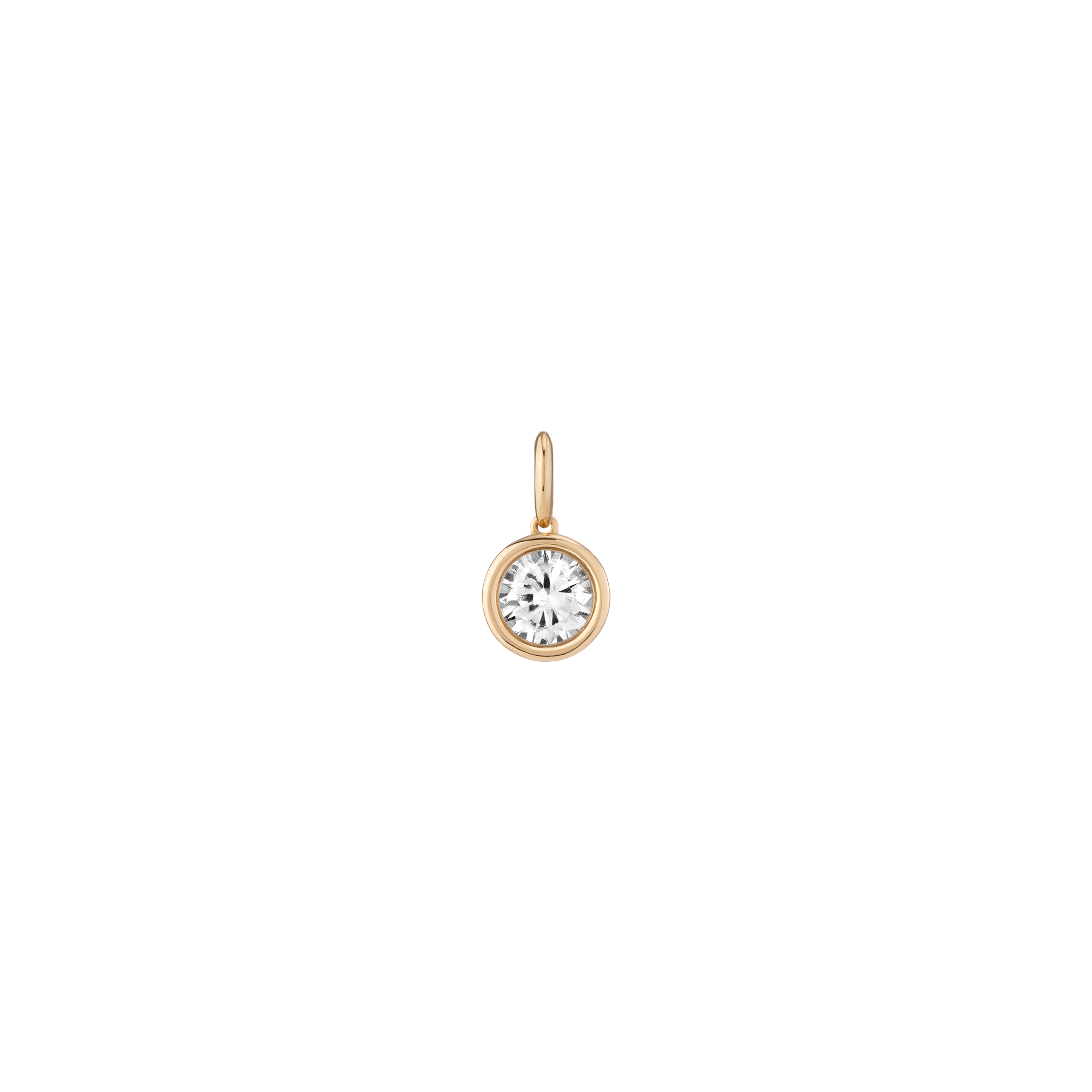 Auratenewyork Round Lab Grown Diamond Bezel Pendant