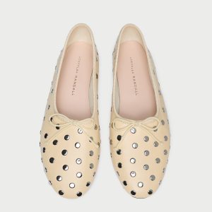 Loeffler Randall Landon Butter/Silver Ballet Flat