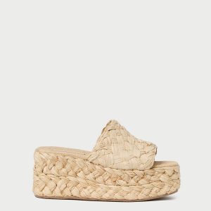Loeffler Randall Aaron Natural Braided Straw Mule