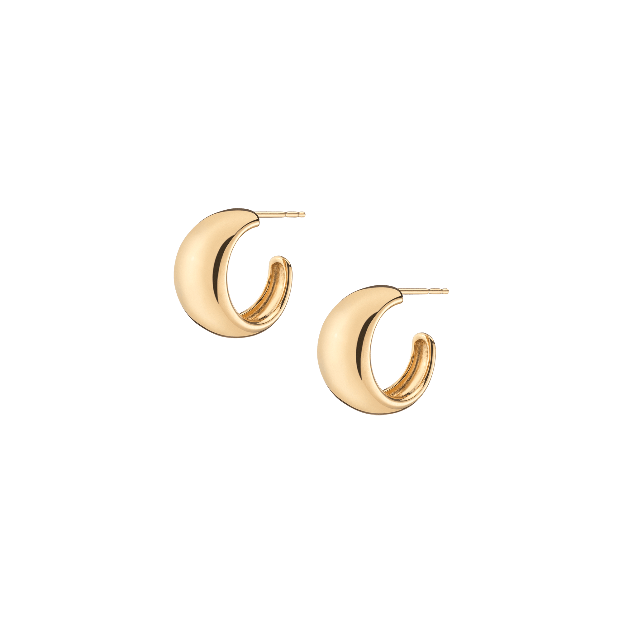 Auratenewyork Gold Smooth Arch Hoops Small