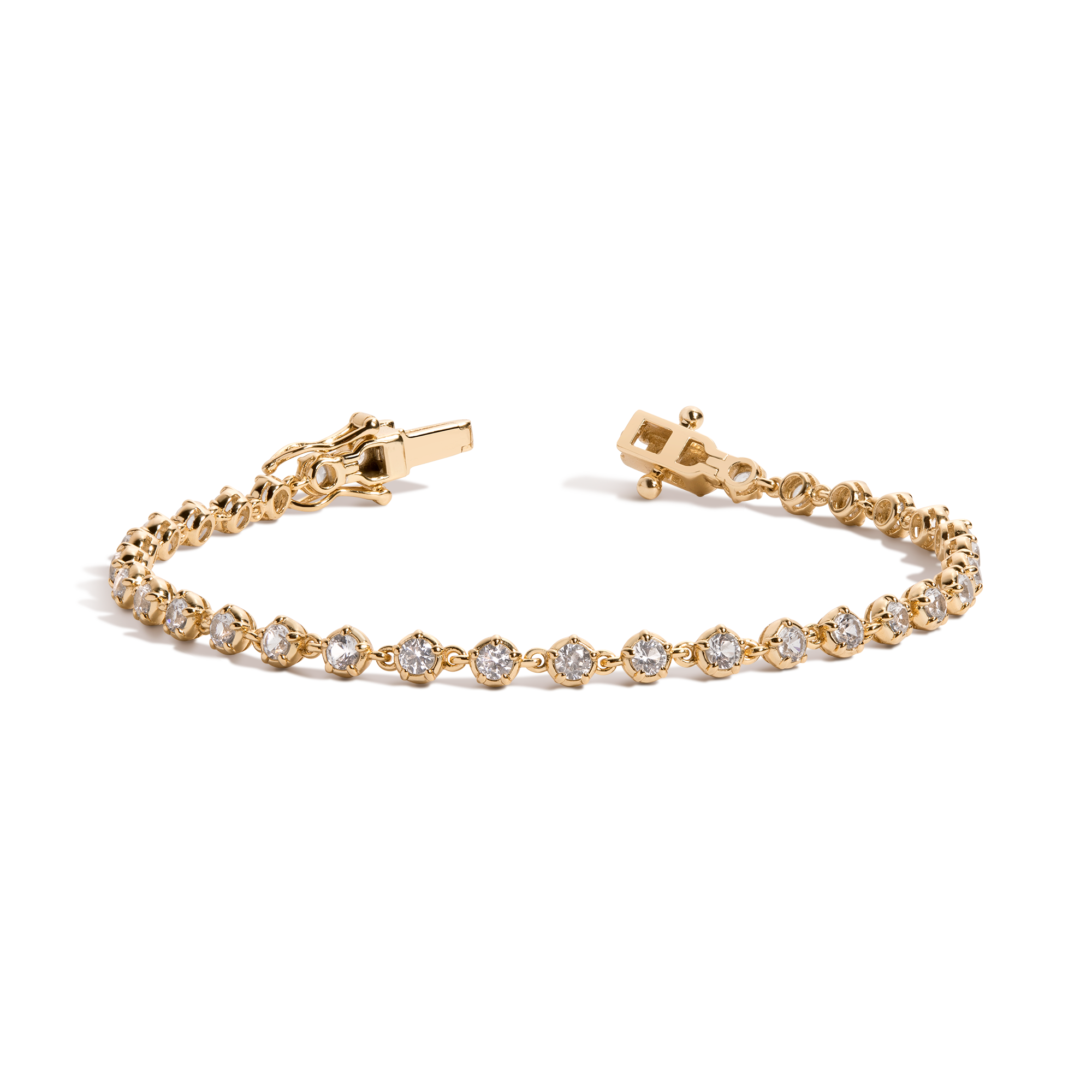 Auratenewyork Lab Grown Diamond Georgian Tennis Bracelet