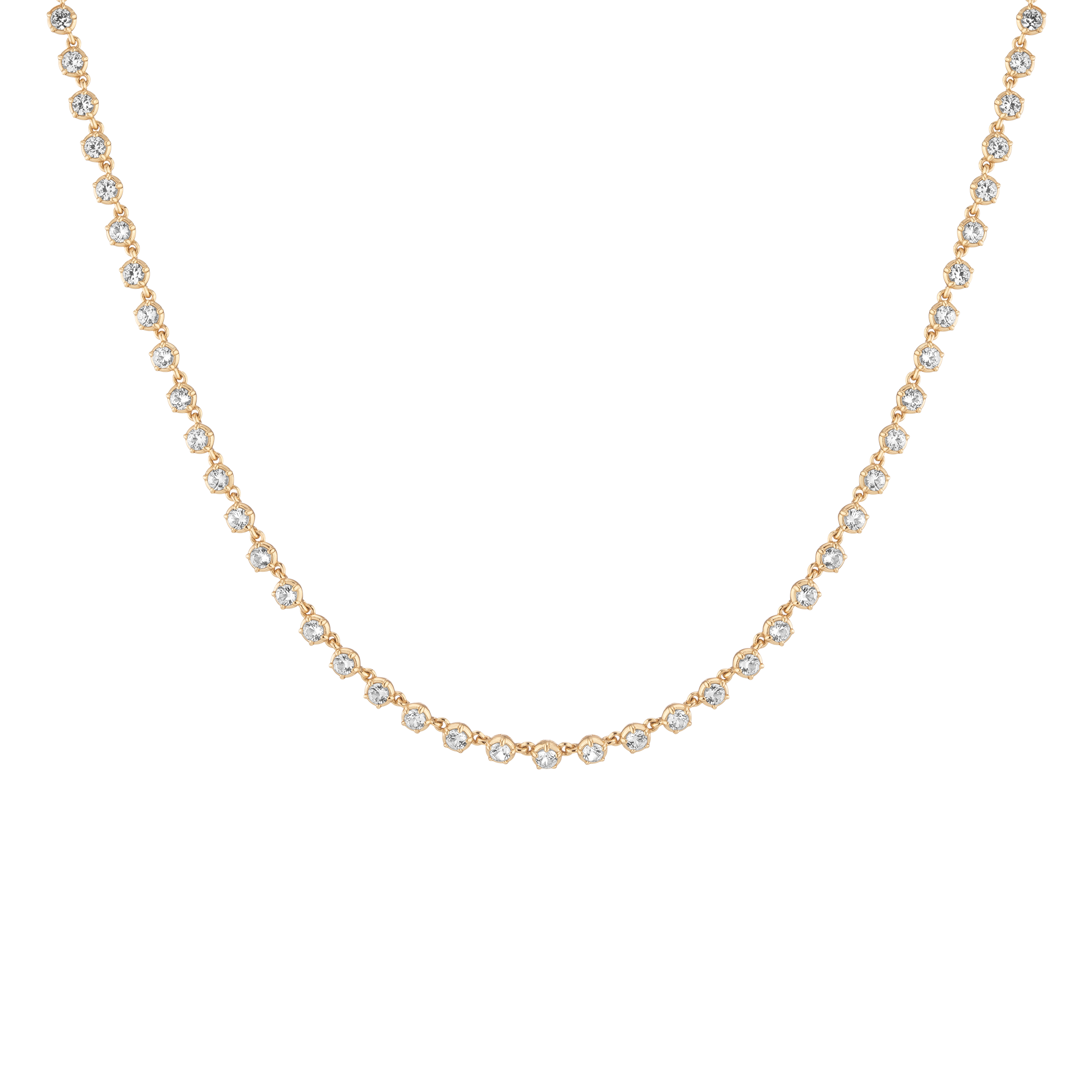 Auratenewyork Lab Grown Diamond Georgian Tennis Necklace