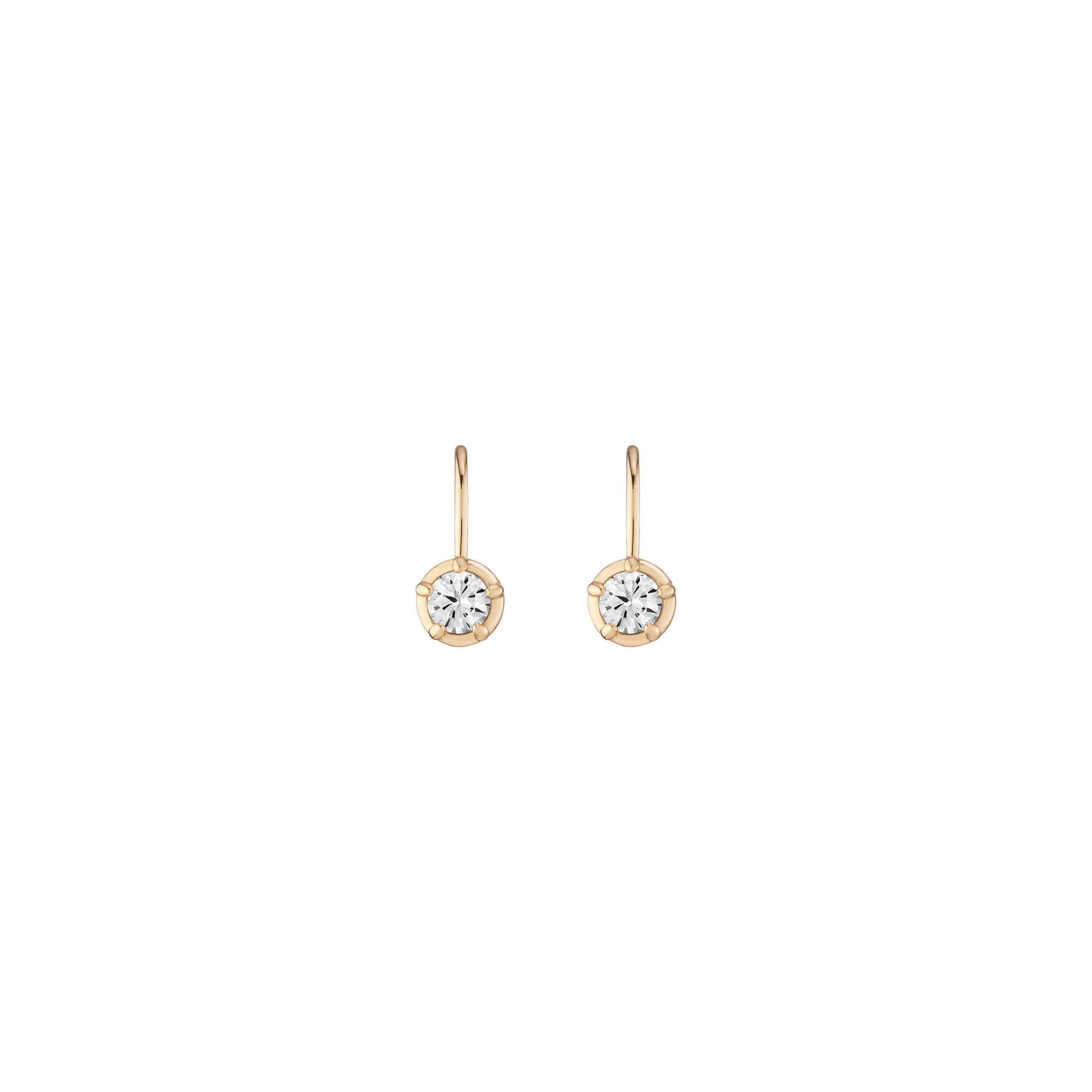 Auratenewyork Lab Grown Diamond Georgian Drop Earrings