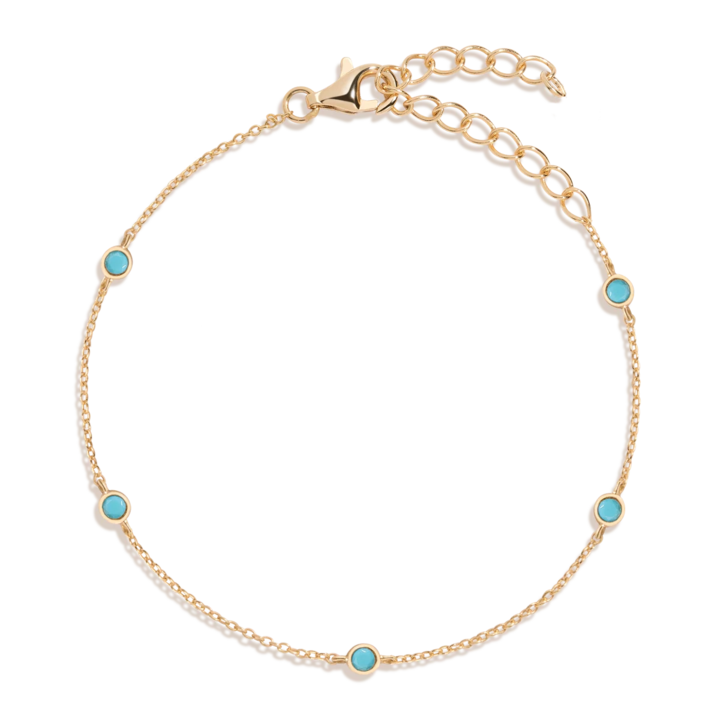 Auratenewyork Aurate x Frye: Turquoise Station Bracelet