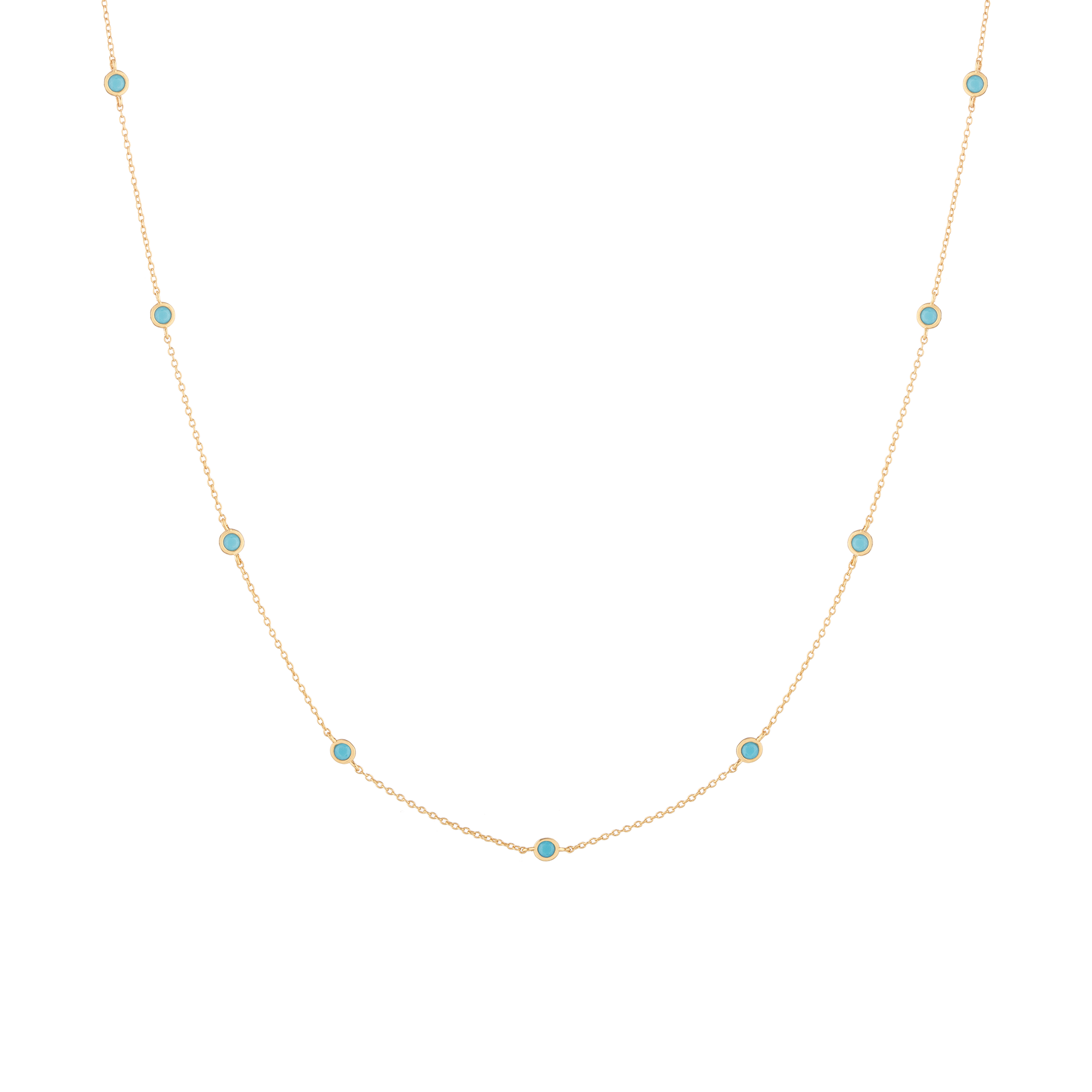 Auratenewyork Aurate x Frye: Turquoise Station Necklace