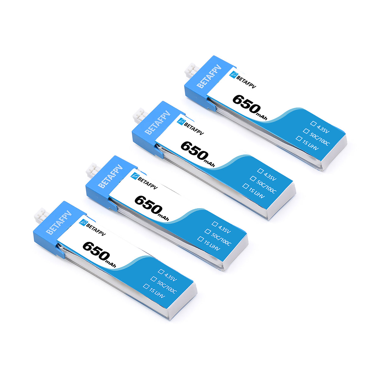 BetaFPV 650mAh 1S 50C HV Battery (4 PCS)