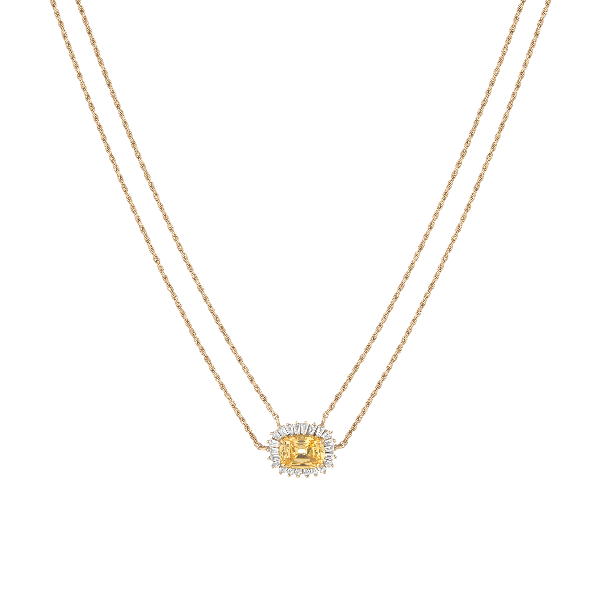 Auratenewyork Lab Grown Yellow Canary Alexandra Necklace