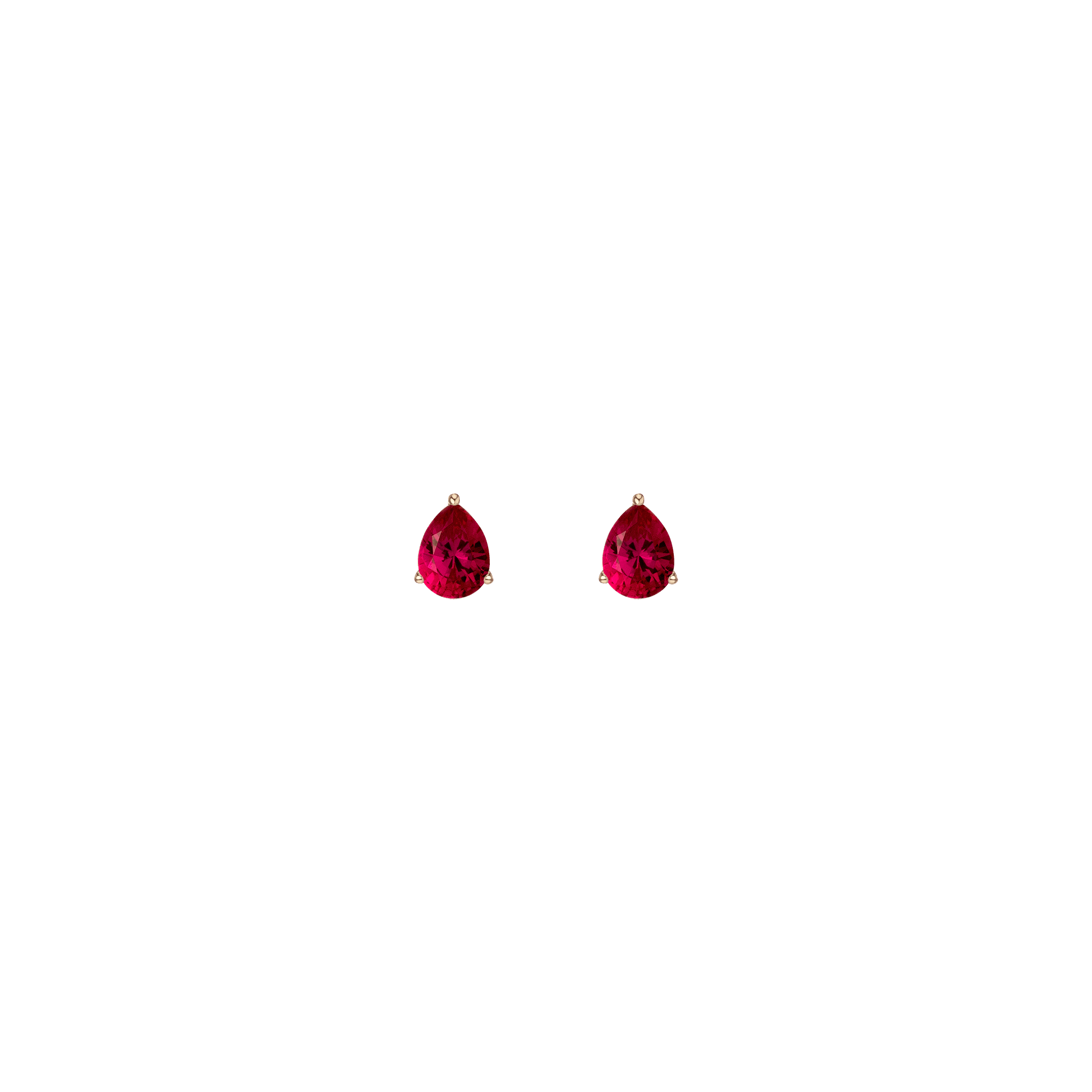 Auratenewyork Pear Gemstone Solitaire Stud Earrings