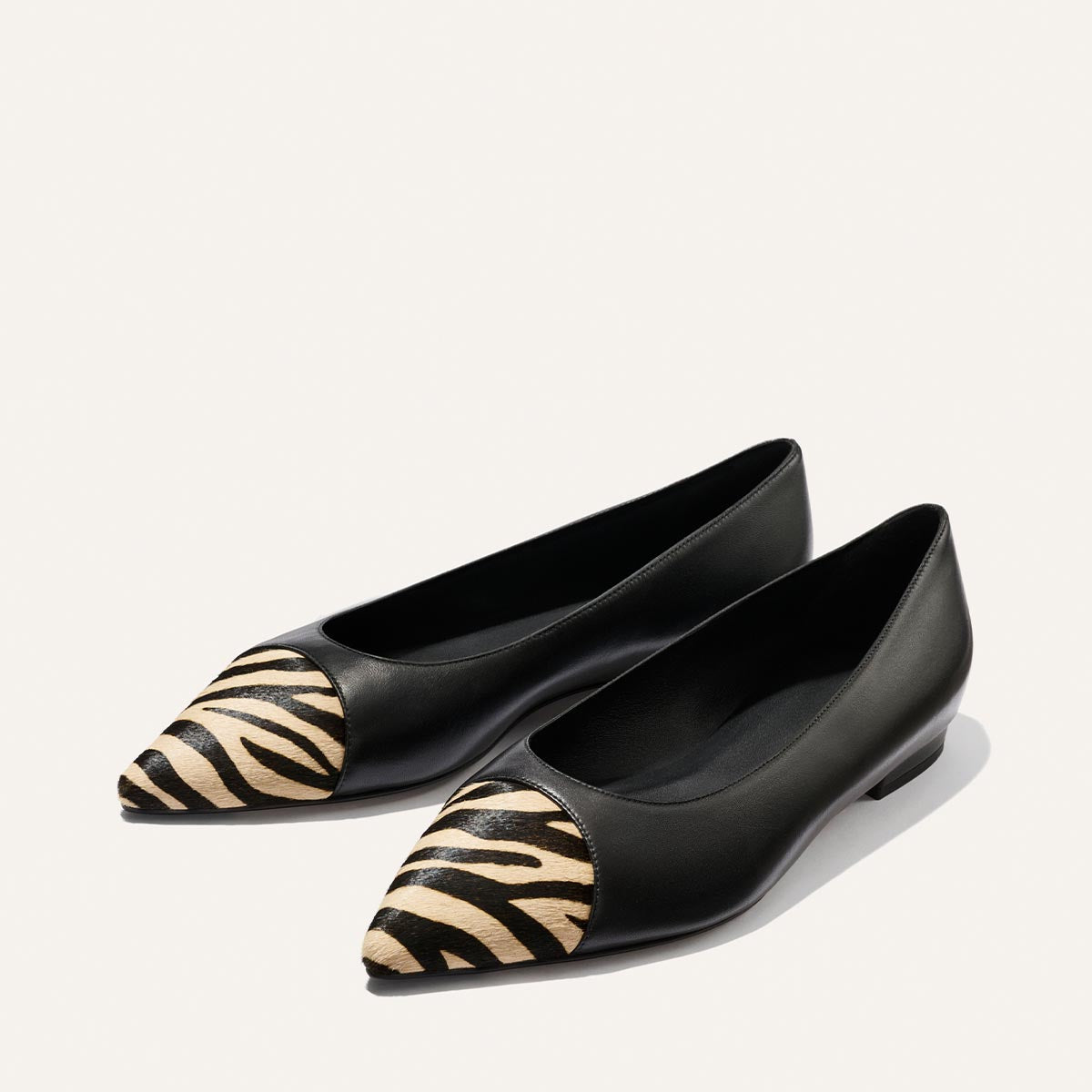 Margaux The Alba - Black Nappa and Zebra Haircalf