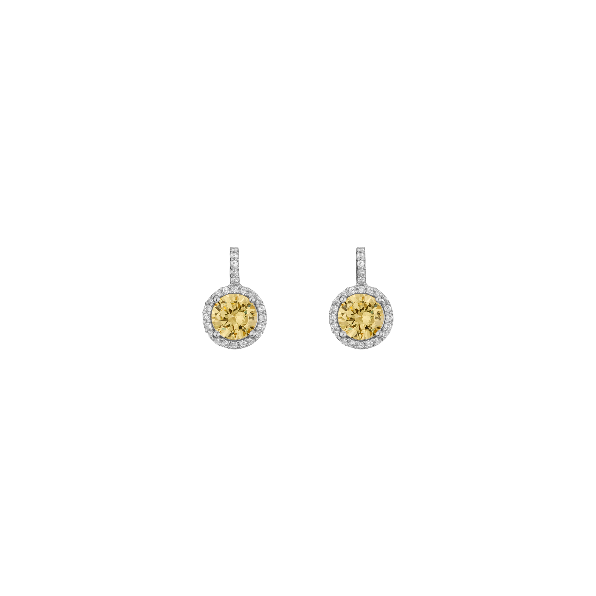 Auratenewyork Lab Grown Canary Edwardian Earrings