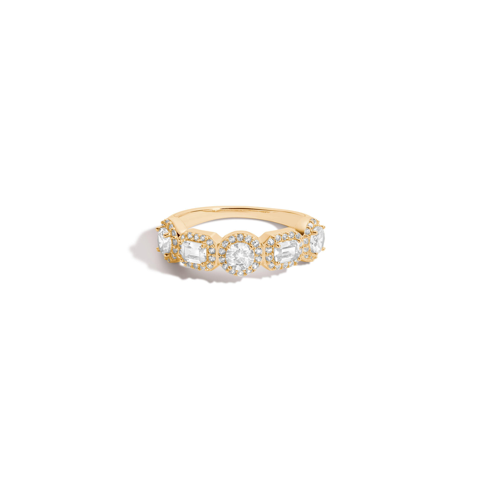 Auratenewyork Lab Grown White Sapphire Edwardian Ring