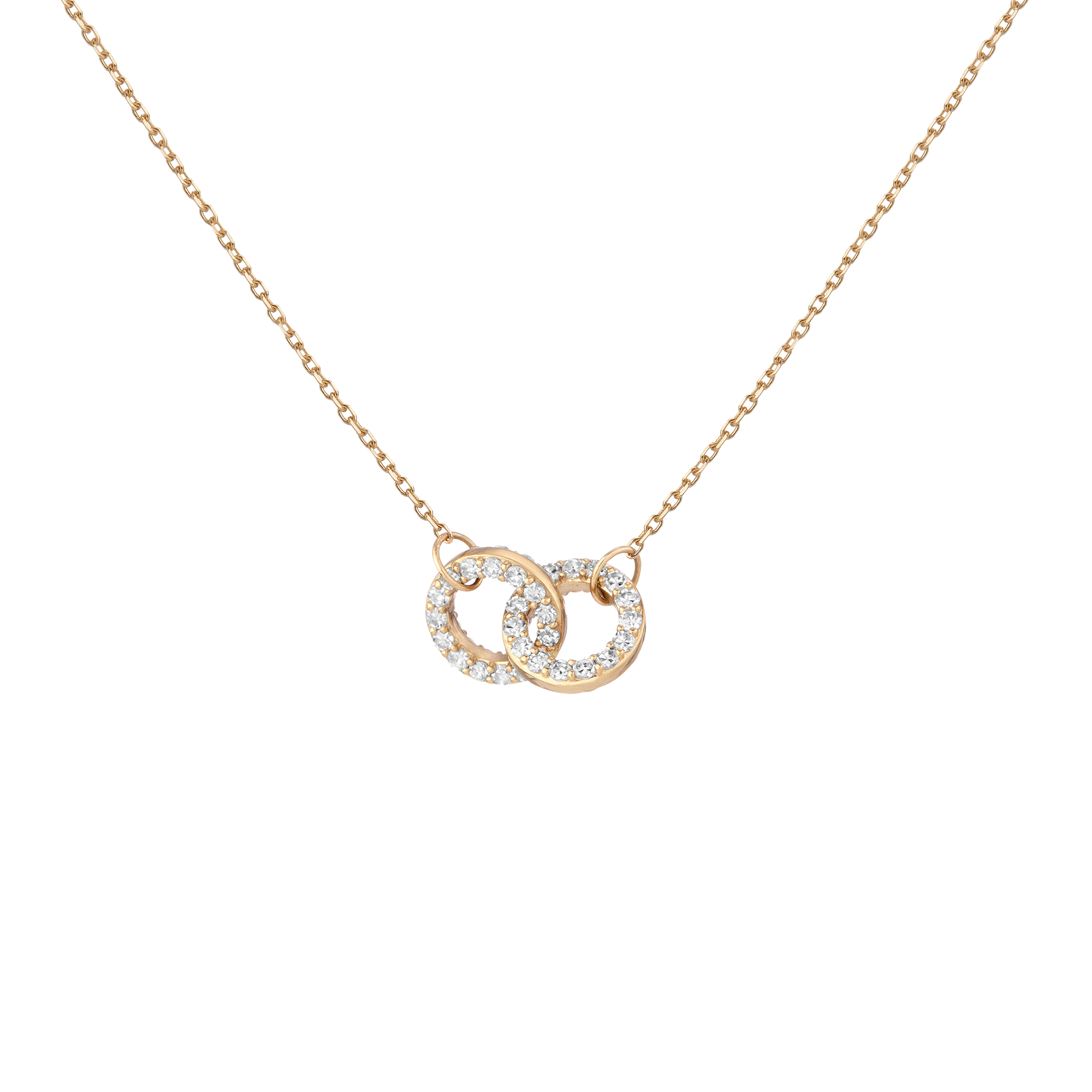 Auratenewyork Double Lab Grown Diamond Connection Necklace