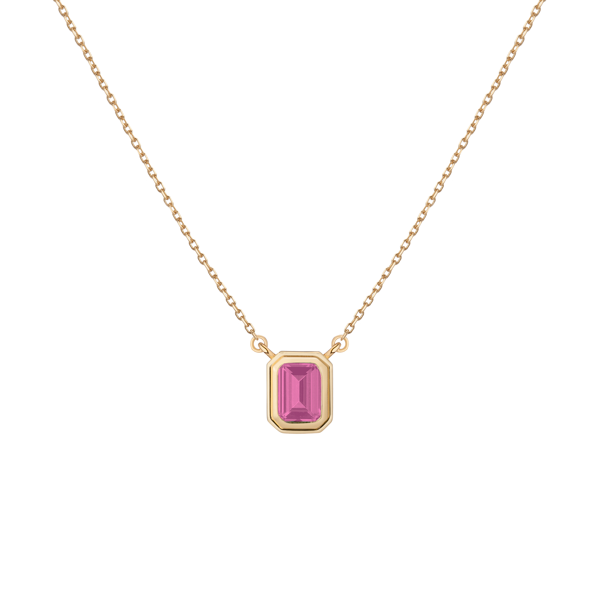 Auratenewyork Lab Grown Pink Sapphire Heirloom Necklace