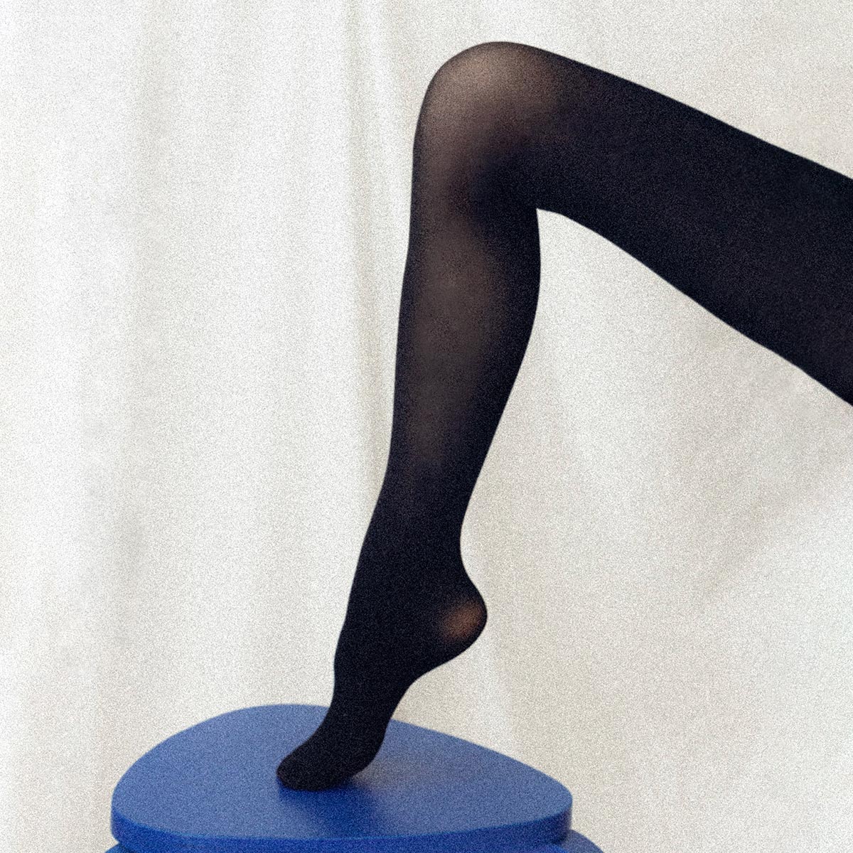 Margaux Semi-Sheer Tights - Black