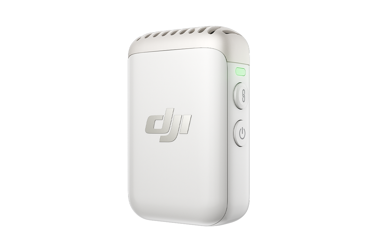 Drone Nerds DJI Mic 2 Transmitter/Recorder with Built-In Microphone (Platinum White) (Open Box)