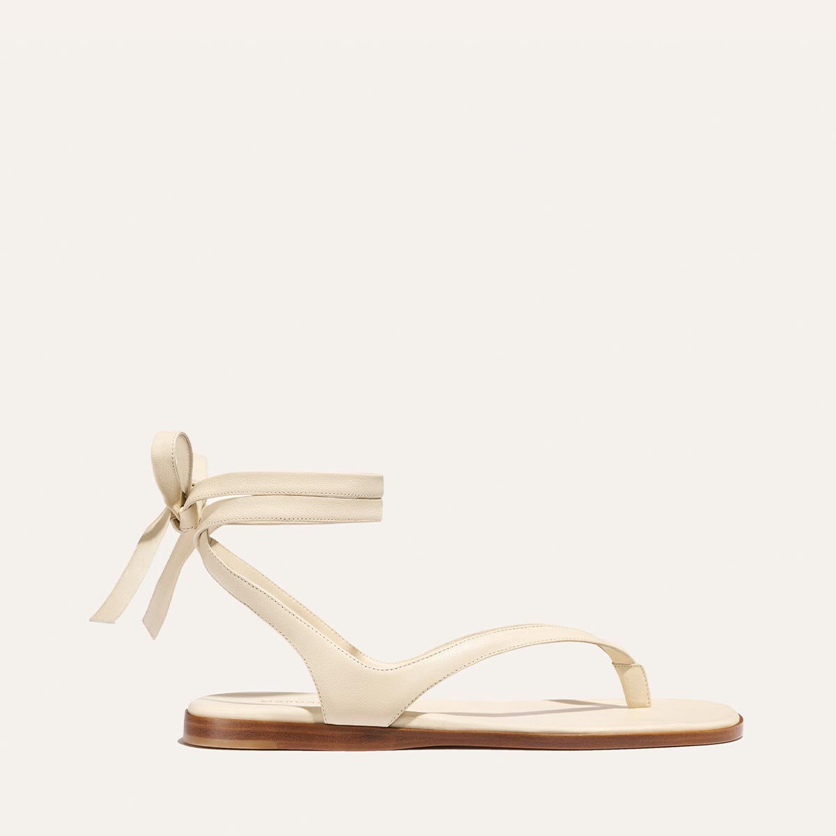 Margaux The Palermo Wrap Sandal - Ivoire Nappa