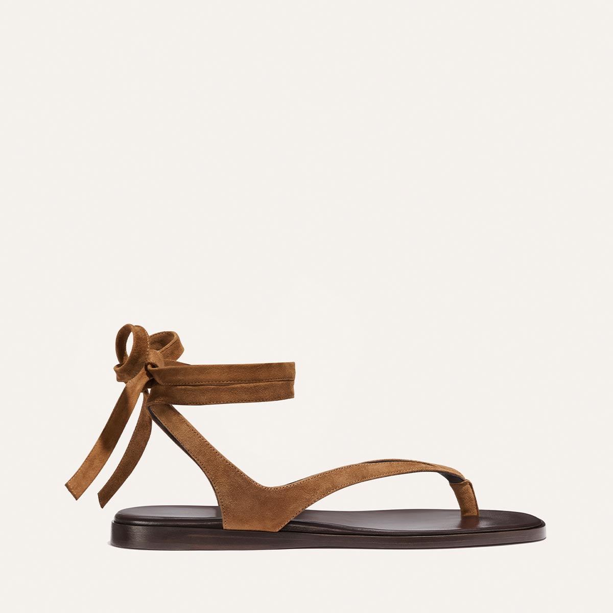 Margaux The Palermo Wrap Sandal - Nutmeg Suede
