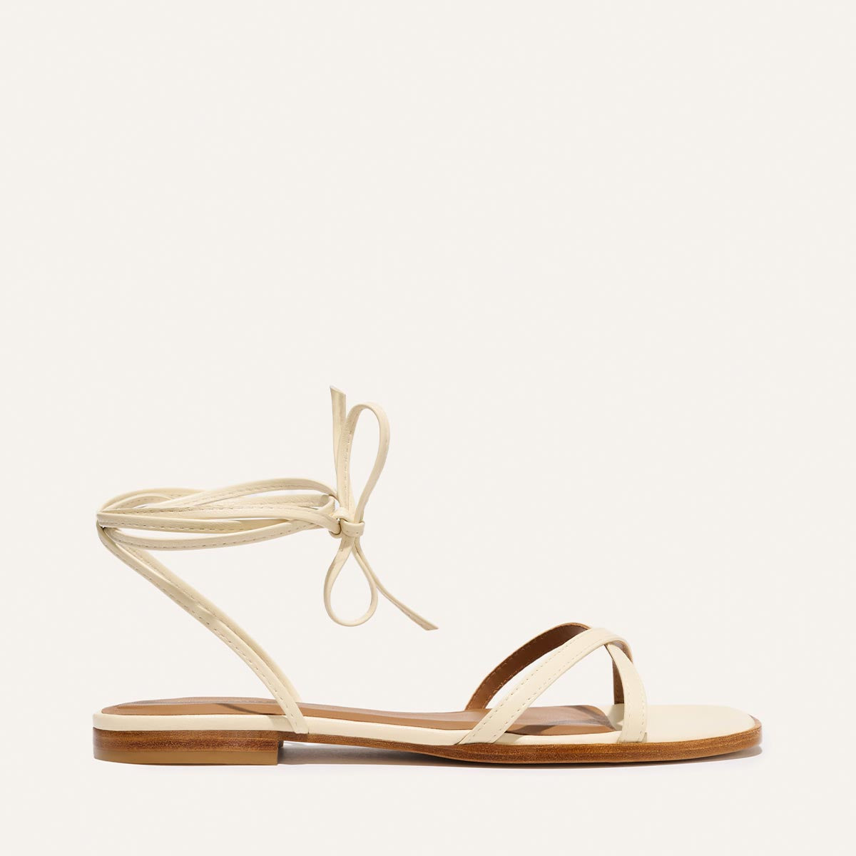 Margaux The Wrap Sandal - Ivoire Nappa