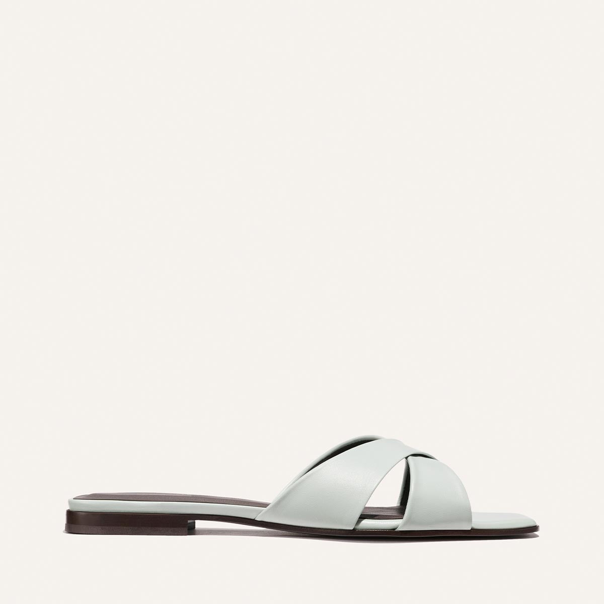 Margaux The Selene Flat Sandal - Sky Nappa