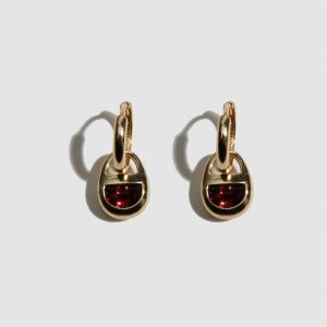 Lorenstewart Mini Half Moon Lock Hoops