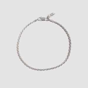 Lorenstewart Sterling Silver Twisted Rope Chain Bracelet