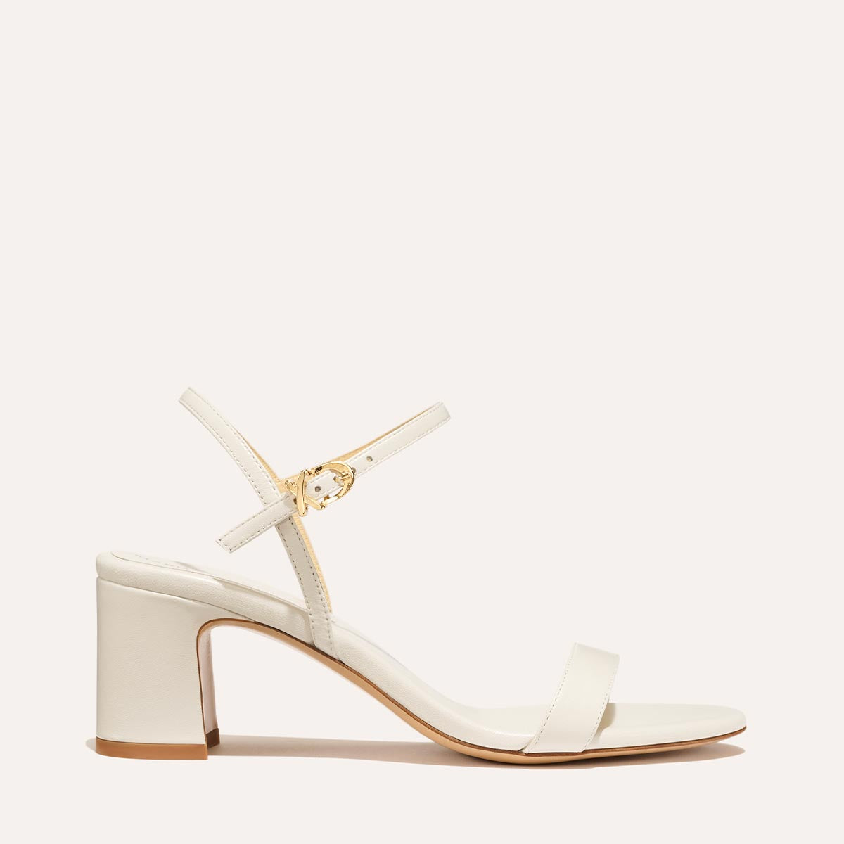 Margaux The Cleo Sandal - Ivory Nappa