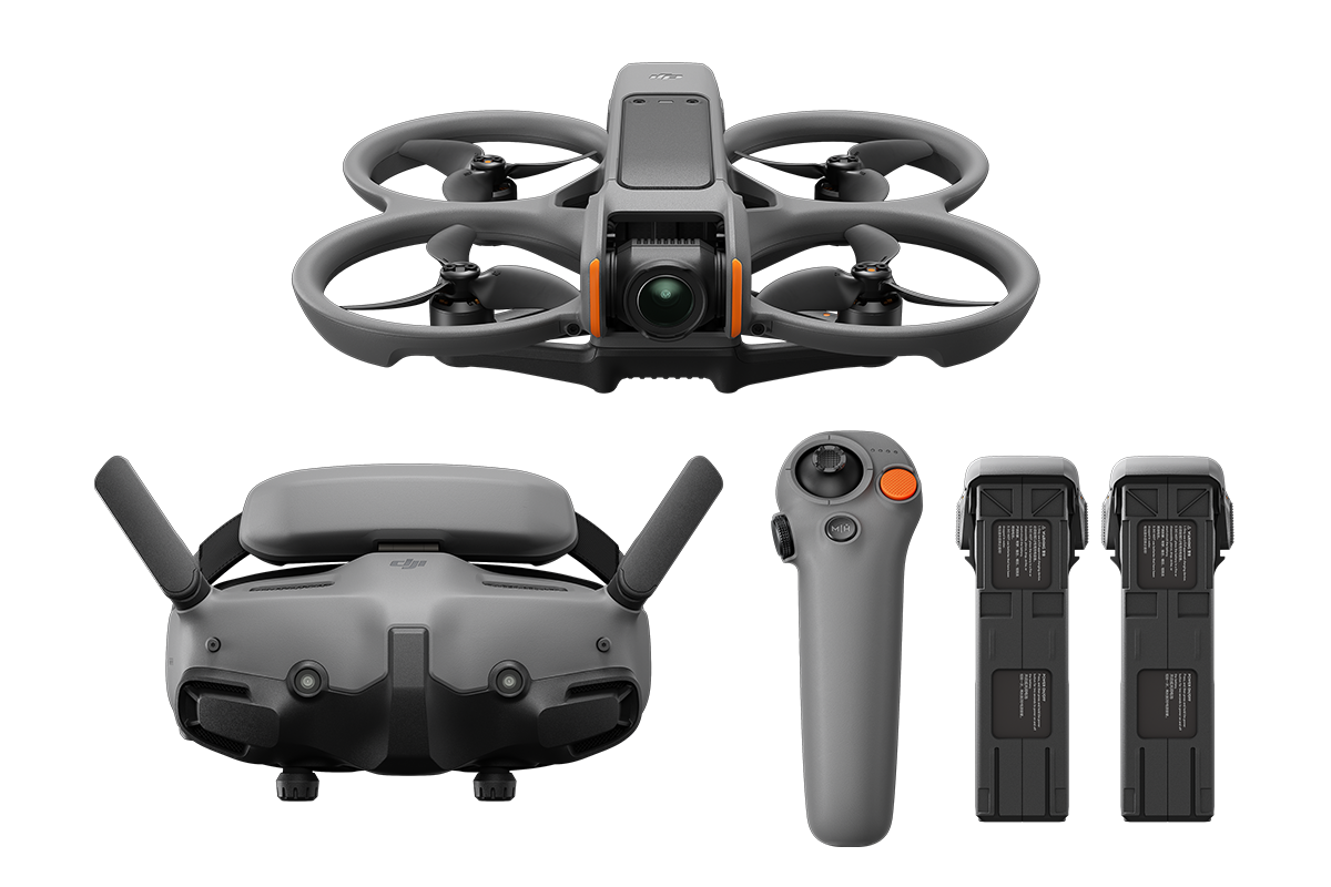 Drone Nerds DJI Avata 2 Fly More Combo FPV Drone - Includes 3 Batteries, Goggles 3, RC Motion 3 (Open