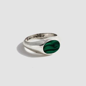 Lorenstewart Malachite Oval Signet - Archival Collection