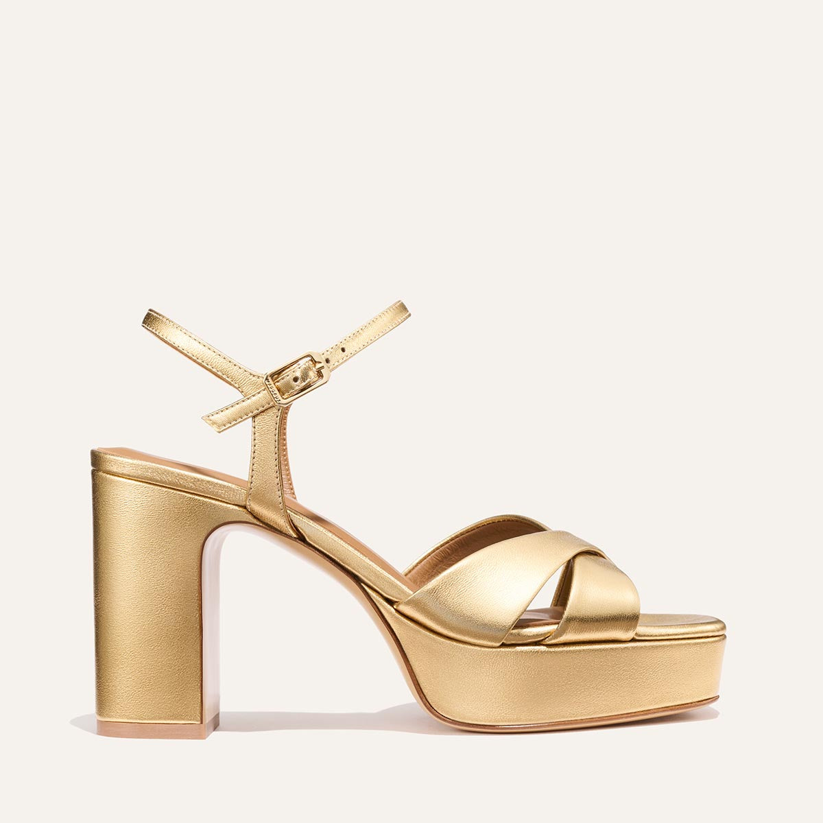 Margaux The Paloma Platform - Gold Nappa