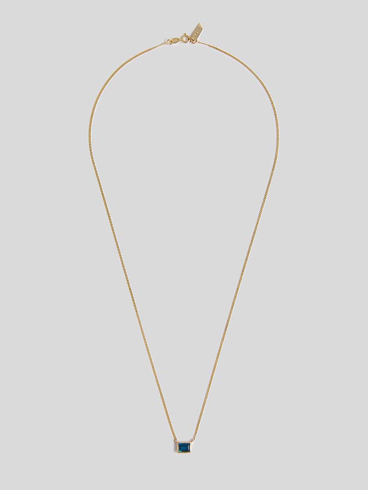 Lorenstewart Emerald Cut Bezel Necklace