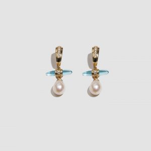Lorenstewart Lunette Barbell Chandelier Hoops