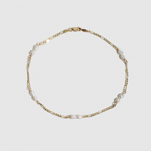 Lorenstewart Solid Petite Figaro & Pearl Anklet