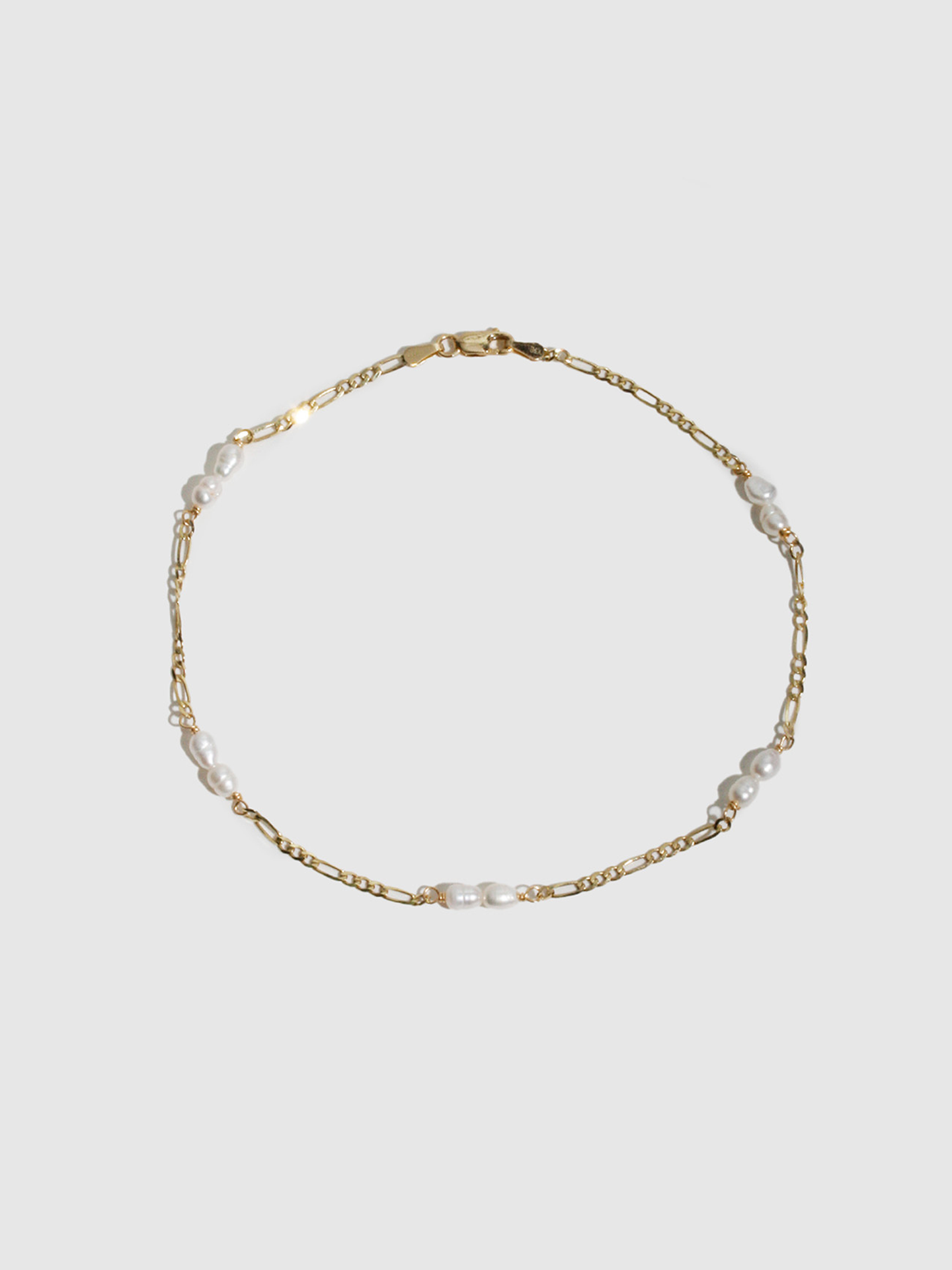 Lorenstewart Solid Petite Figaro & Pearl Anklet