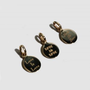 Lorenstewart 'Love Is Love' Mini Disk Pendant
