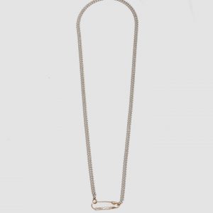 Lorenstewart Petite Industrial Baguette Safety Pin Necklace